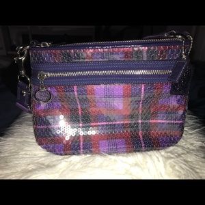 Coach Purple Sequin Crossbody Purse